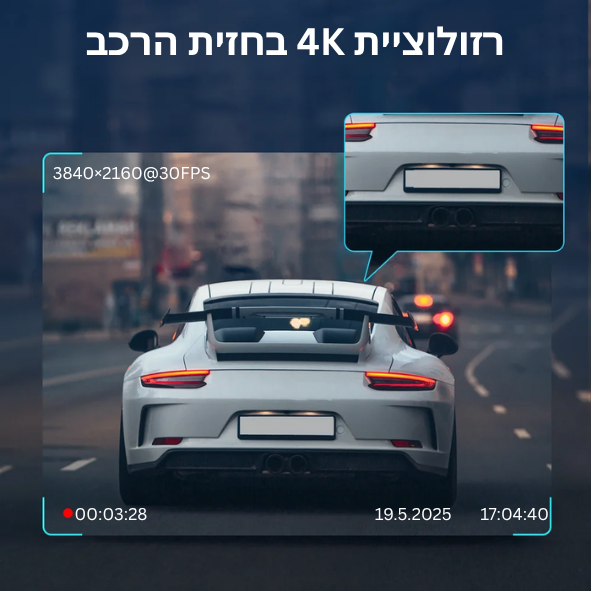 מצלמת רכב באיכות 4k