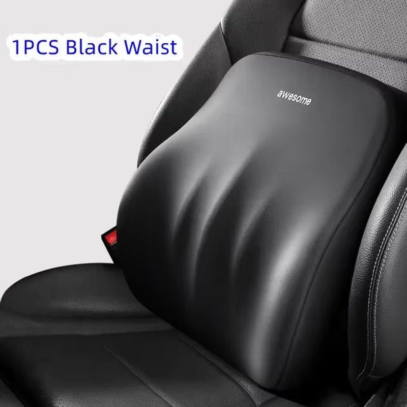 NEW Car Lumbar Back Support Headrest Neck Pillow Memory Foam Lumbar Pillow Soft Neck Pillows Cushion Car Seat Cushion Worldmuma