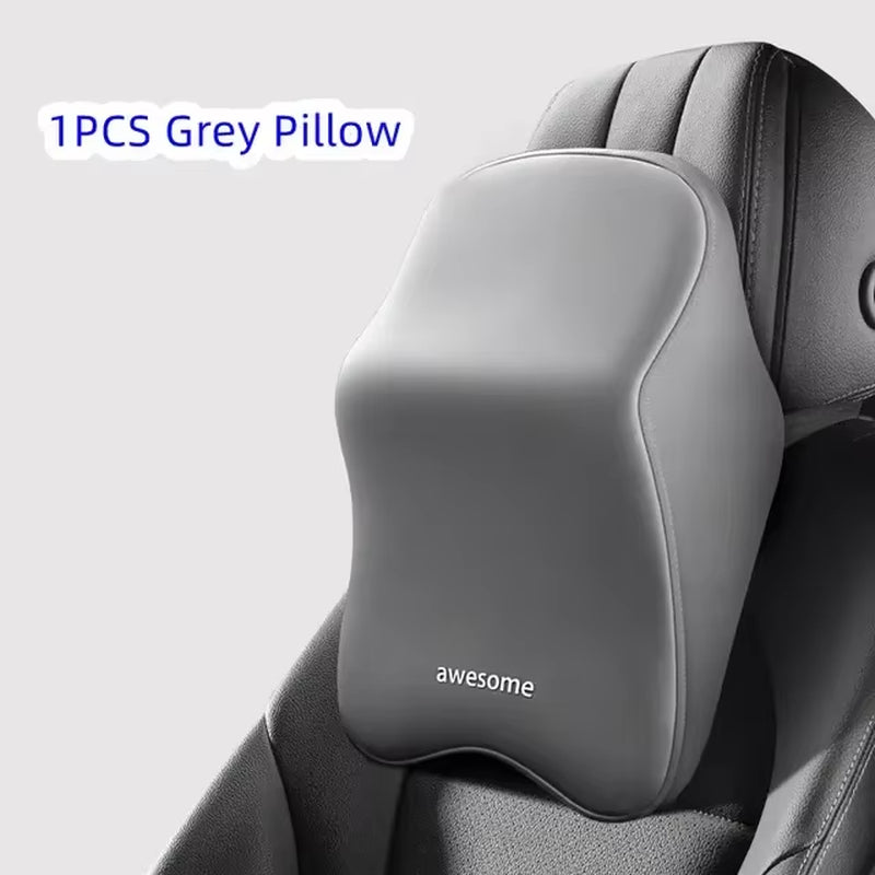 NEW Car Lumbar Back Support Headrest Neck Pillow Memory Foam Lumbar Pillow Soft Neck Pillows Cushion Car Seat Cushion Worldmuma